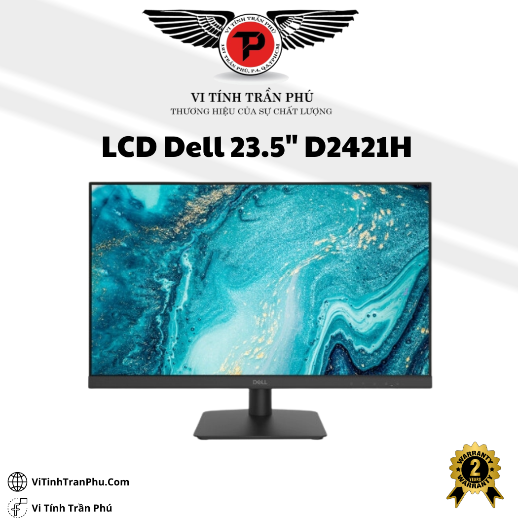Màn Hình LCD 24” Dell D2421H NEW 23.8 inch, Full HD, IPS, 60Hz, 5ms, phẳng